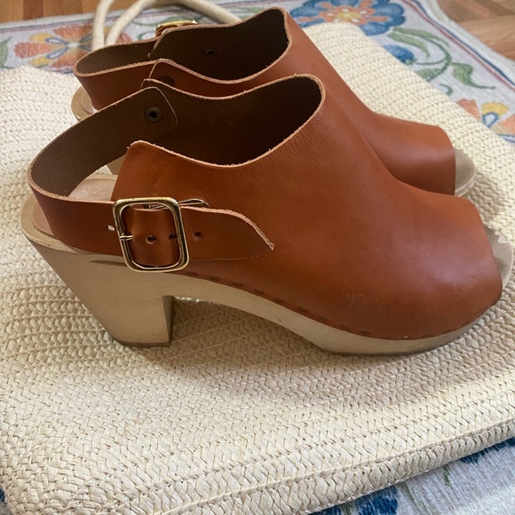 Bryr clogs Susie Spanish toe in Whiskey size 9 (39), high heel - Picture 3 of 6